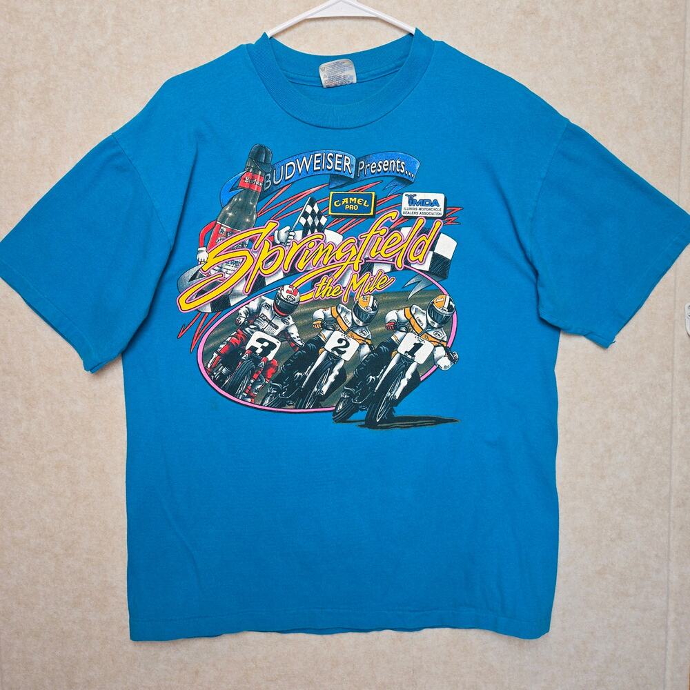 Harley Davidson Grand Cayman Mens Large Blue Iguana Motorcycle Graphic T Shirt